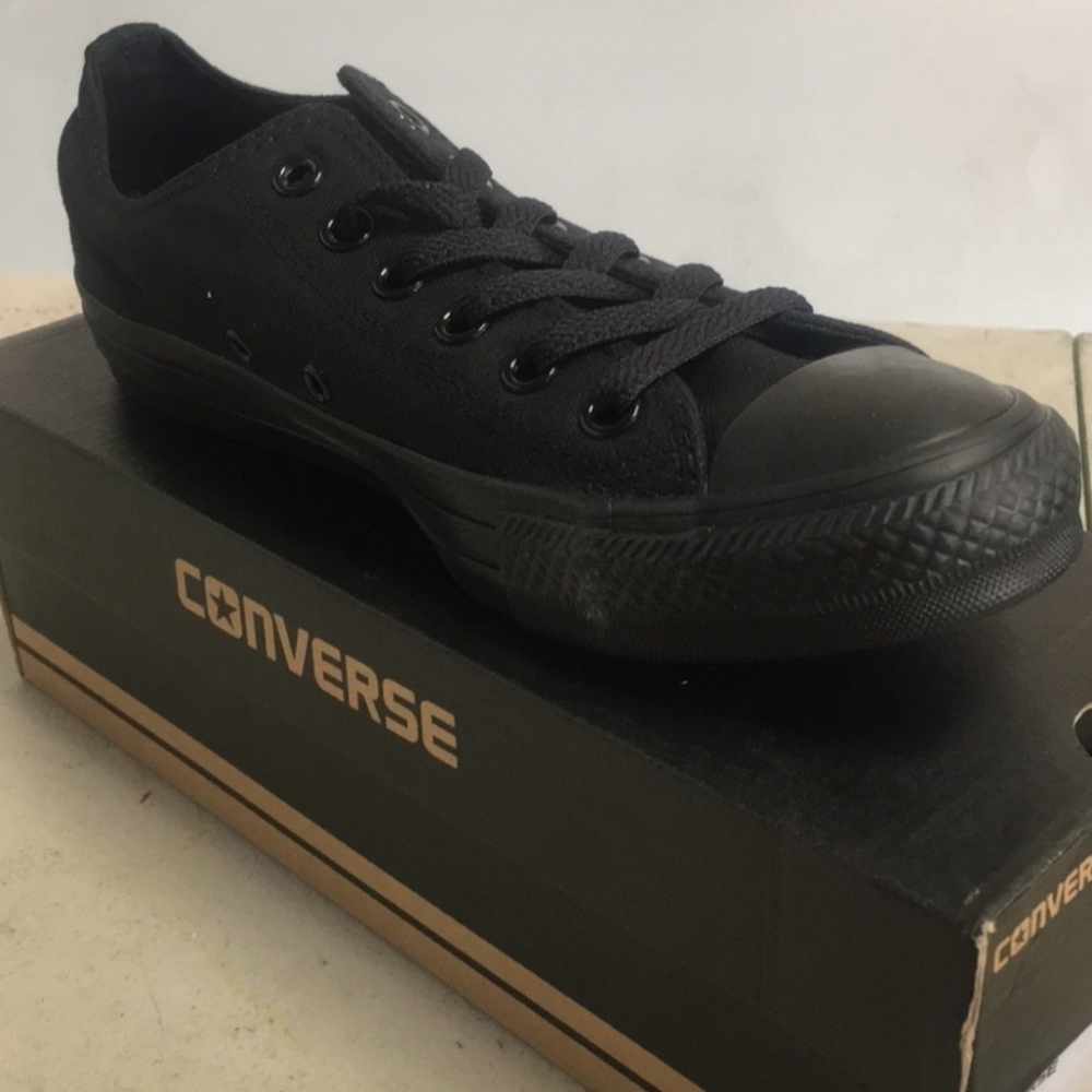 All Black Converse Ox NWOT